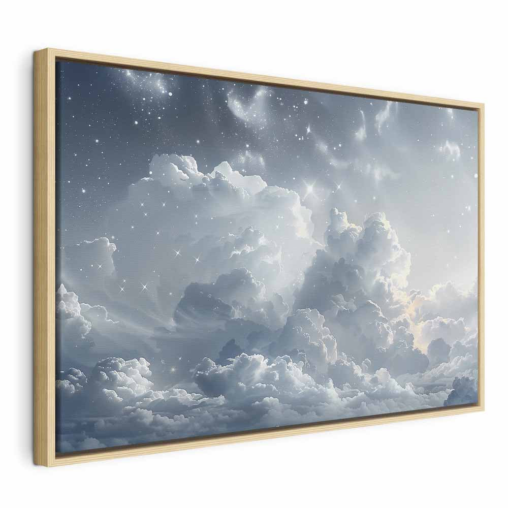 Canvas Print Astral Calm Stars in Clouds