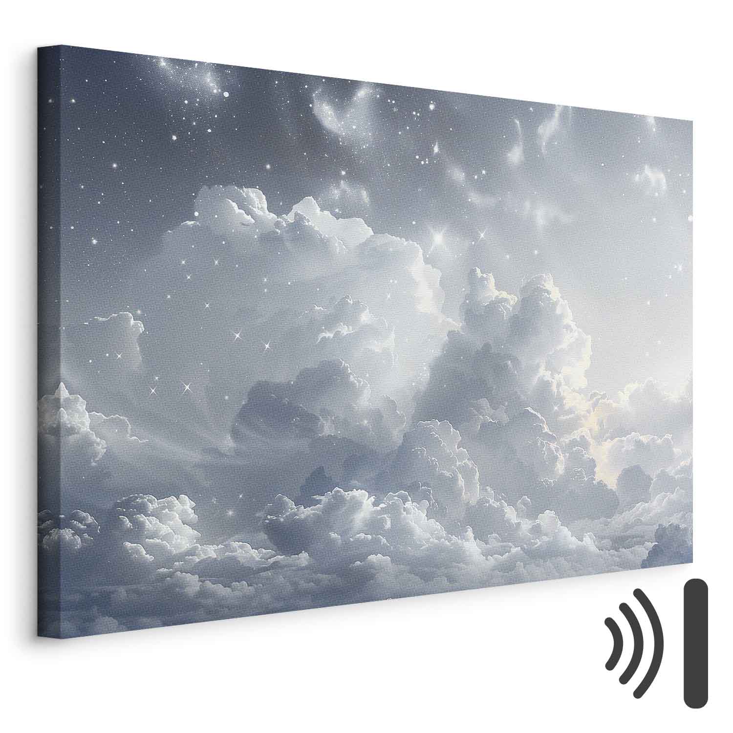 Starry Cloudscape Minimalist Canvas Print