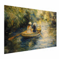 Women Sailing Boat River Landscape Poster
