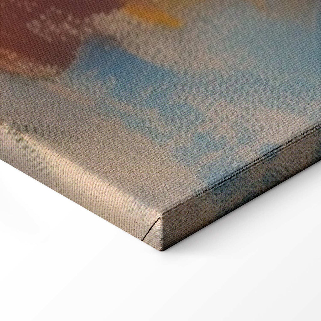 Flowery Garden Bench Impressionist Canvas Print