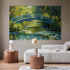Impressionist Bridge Landscape DIY Large Canvas Print