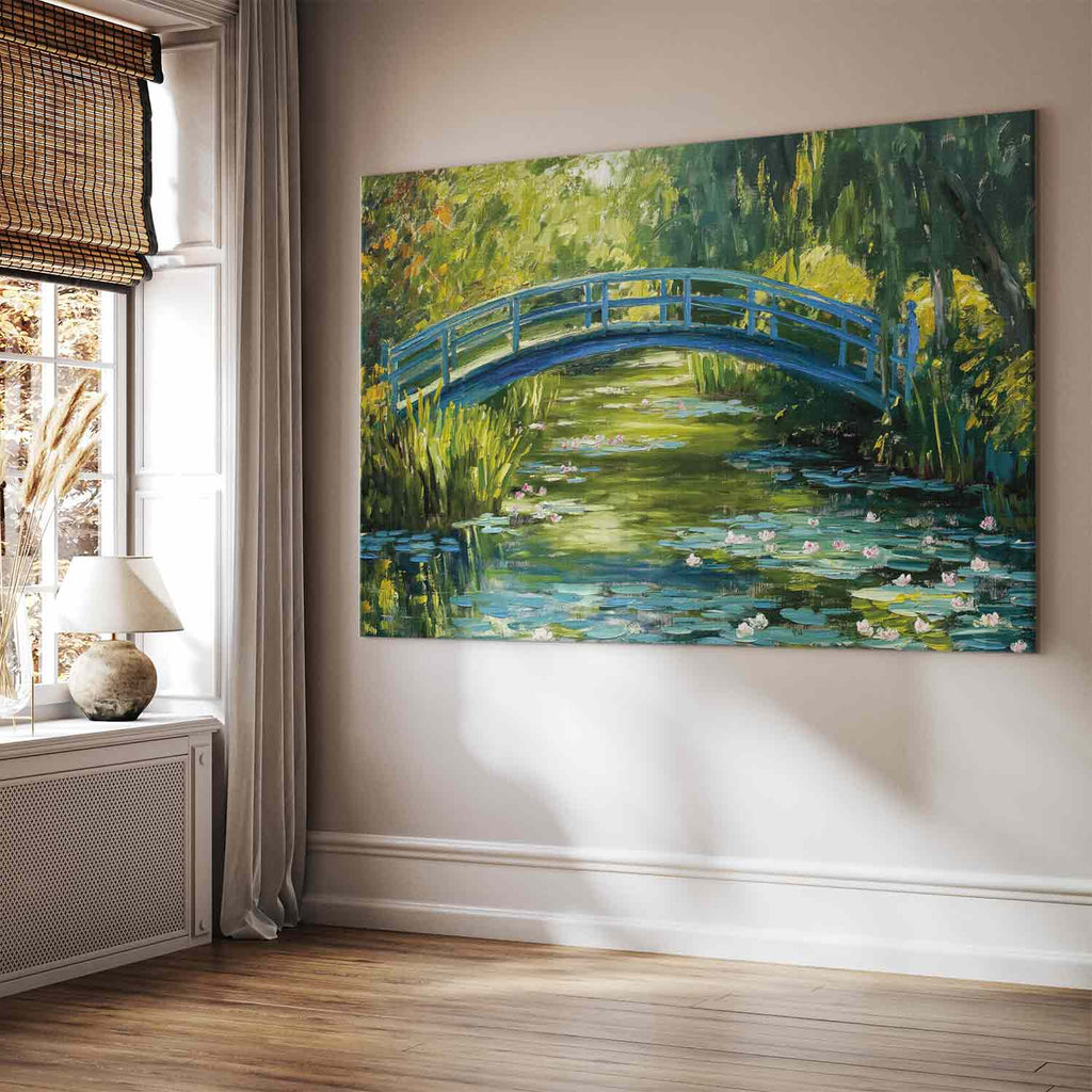 Impressionist Bridge Landscape DIY Large Canvas Print