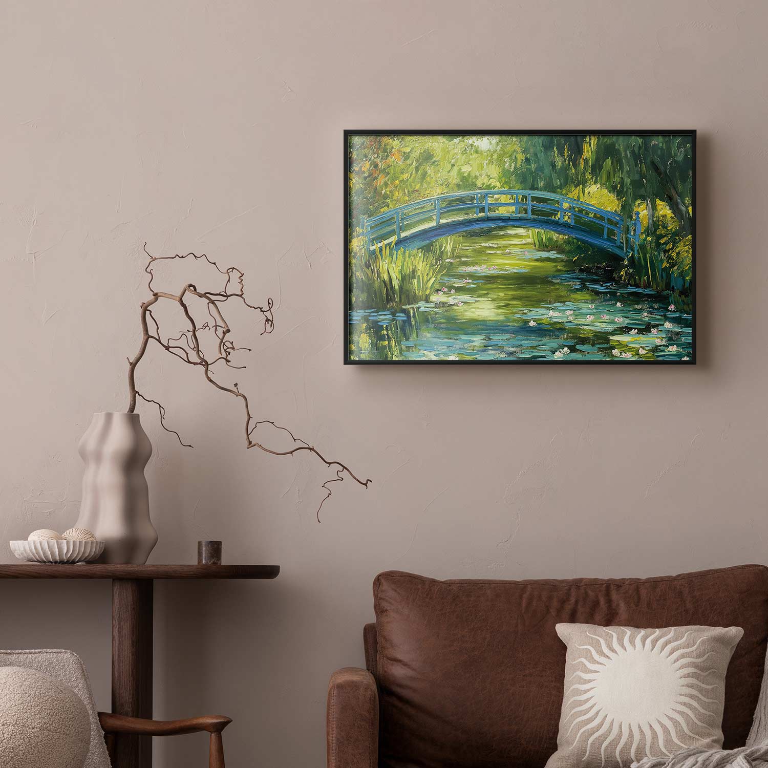 Impressionist Bridge Landscape Poster