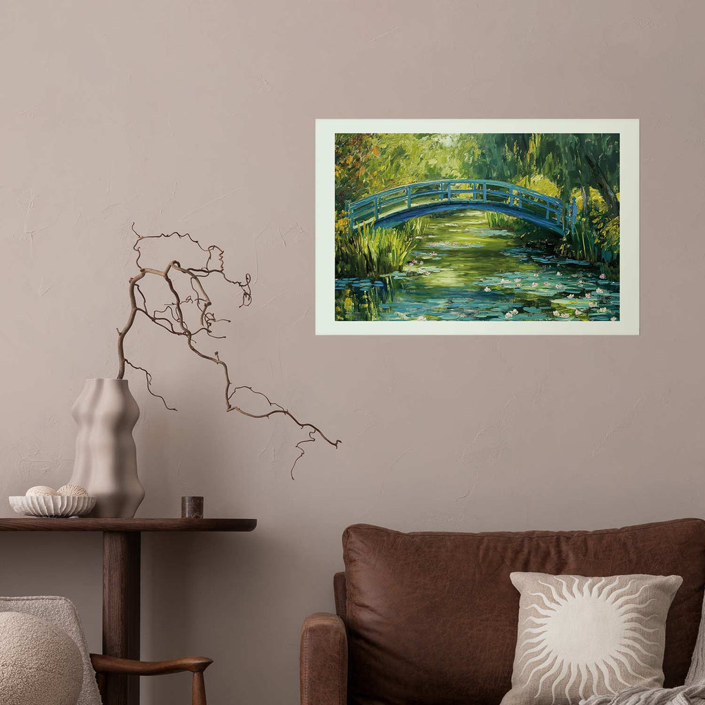 Impressionist Bridge Landscape Poster