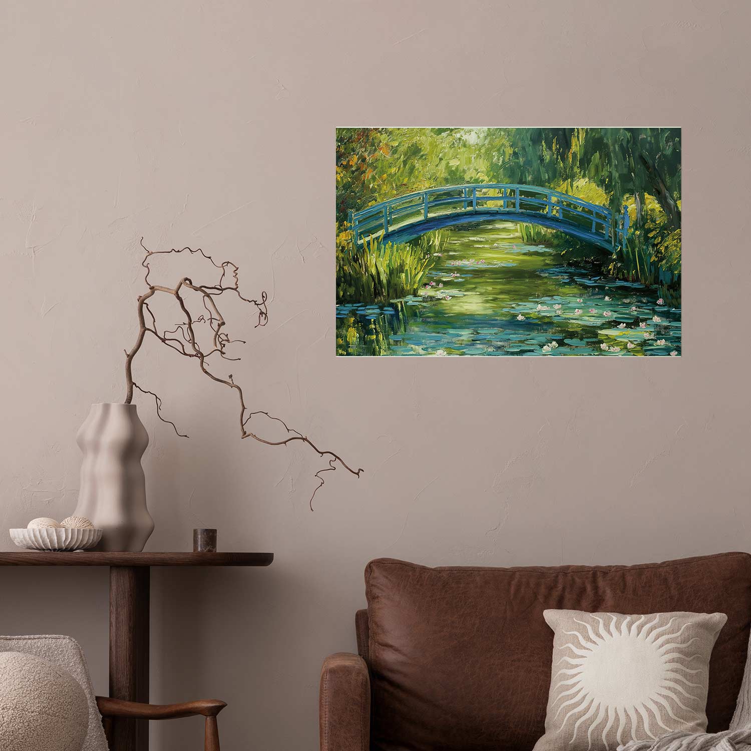 Impressionist Bridge Landscape Poster