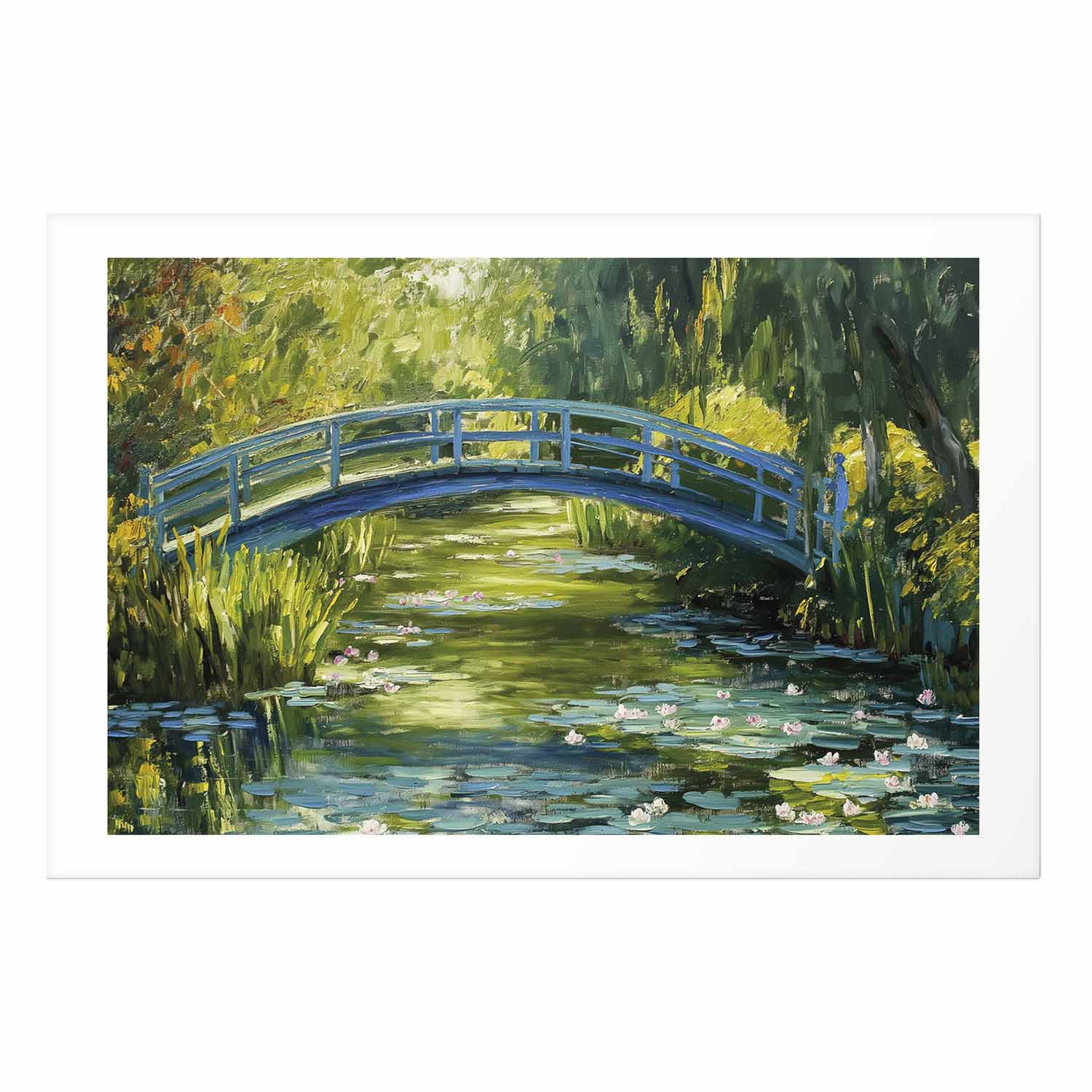 Impressionist Bridge Landscape Poster