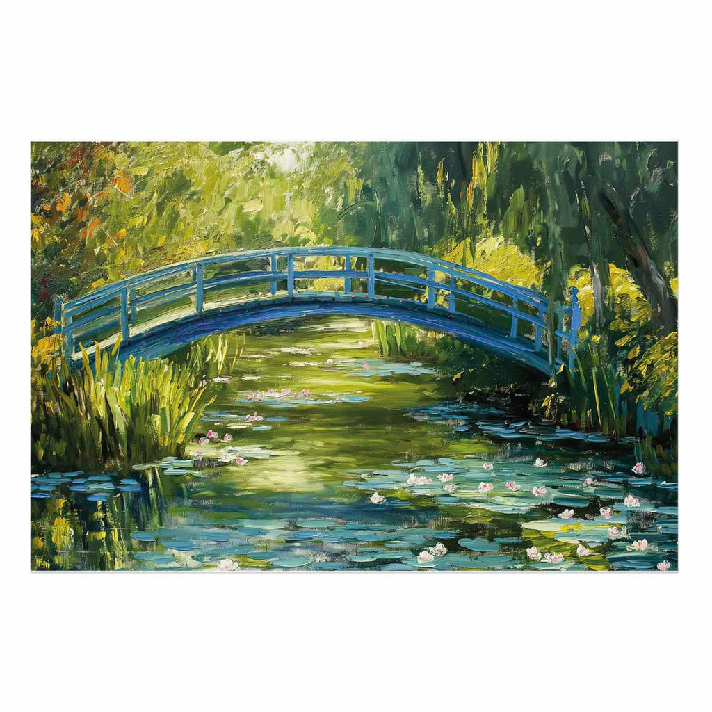 Impressionist Bridge Landscape Poster
