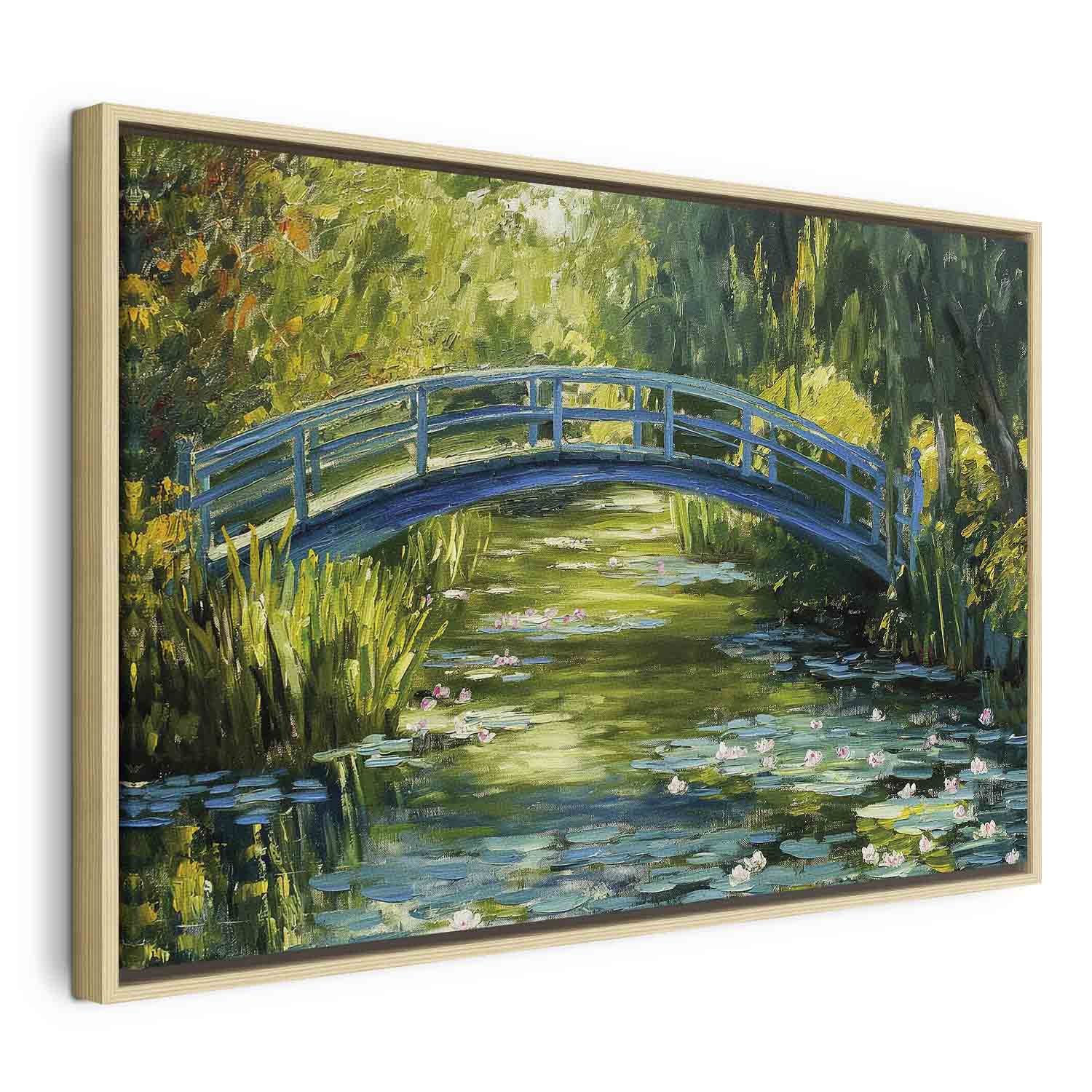 Impressionist Bridge Landscape Canvas Print