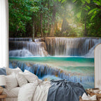 Forest Waterfall River Landscape Wall Mural