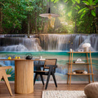 Forest Waterfall River Landscape Wall Mural