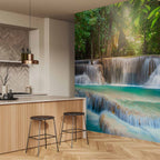 Forest Waterfall River Landscape Wall Mural