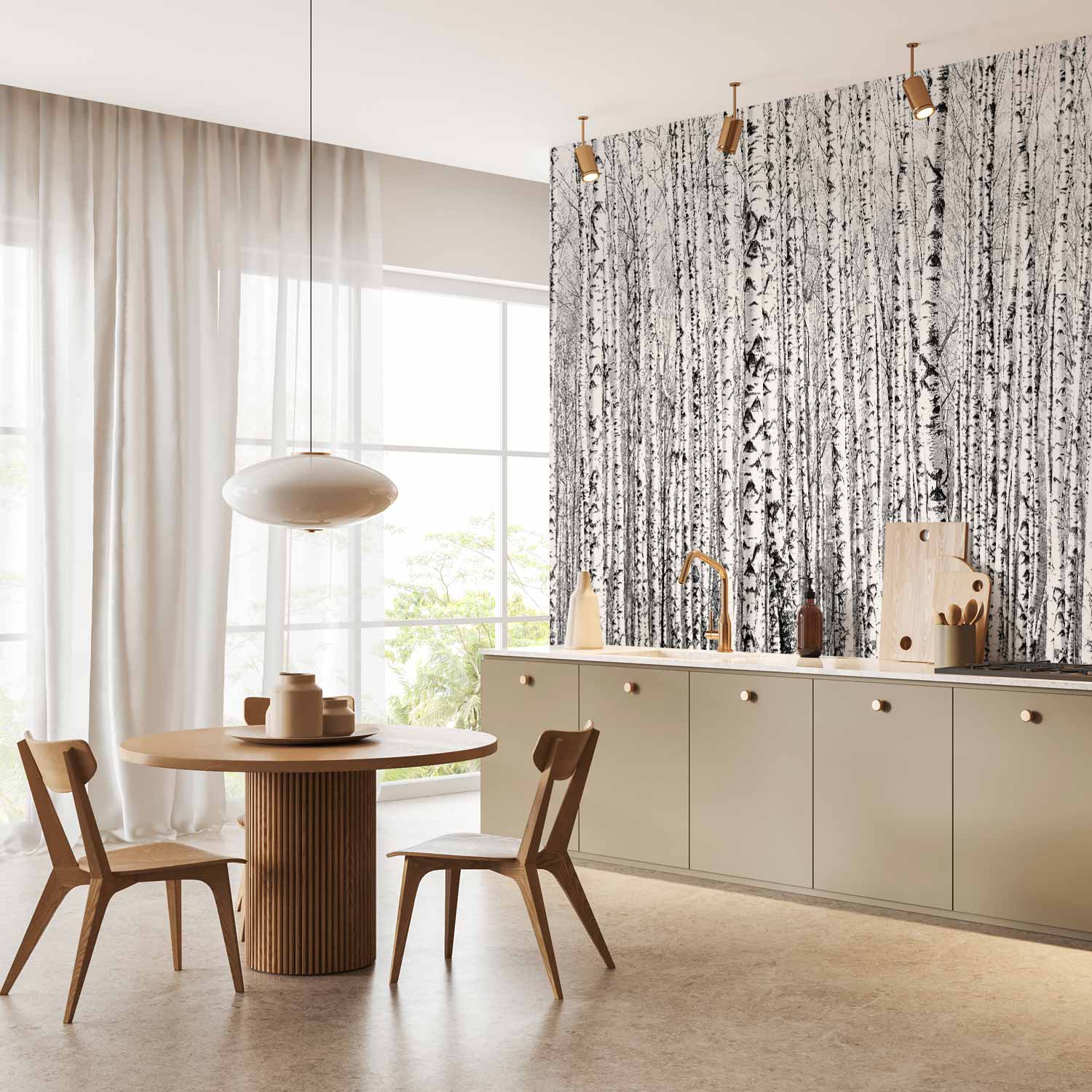 Birch Forest Nature Wall Mural