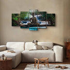 Buddha Waterfall Zen Canvas Print