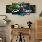 Buddha Waterfall Zen Canvas Print