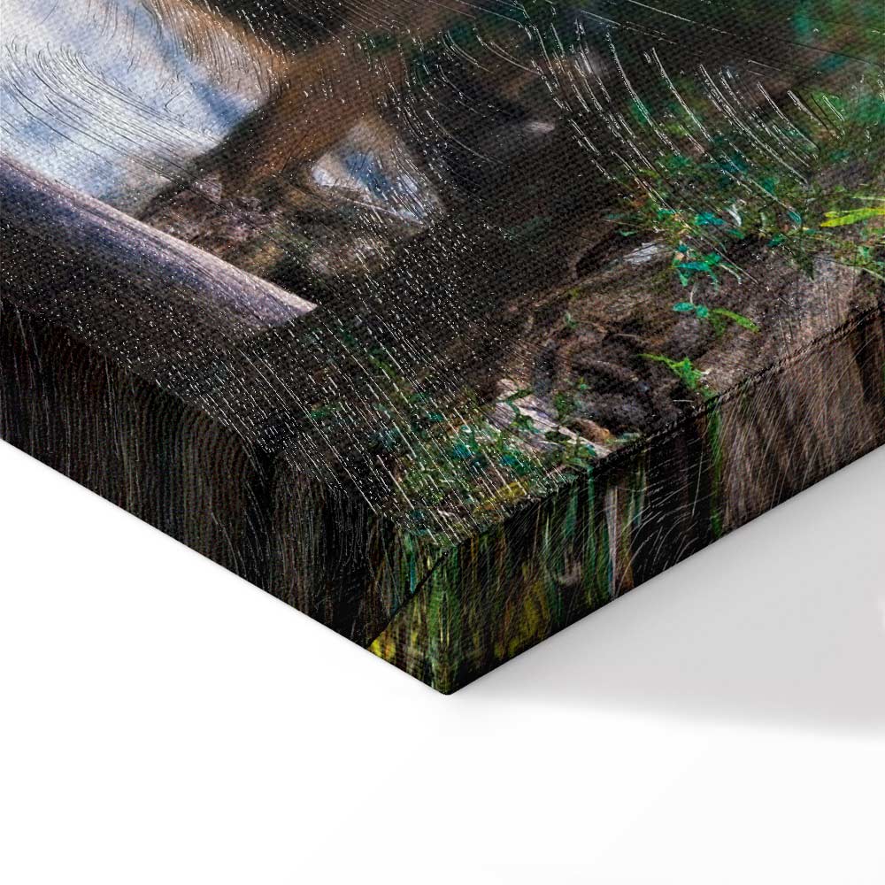 Buddha Waterfall Zen Canvas Print