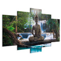 Buddha Waterfall Zen Canvas Print
