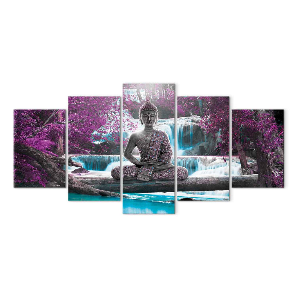 Waterfall Buddha Zen Canvas Print
