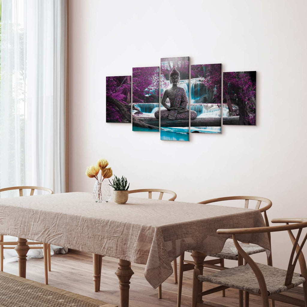 Waterfall Buddha Zen Canvas Print