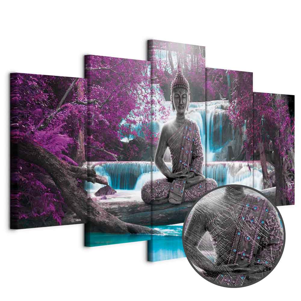 Waterfall Buddha Zen Canvas Print