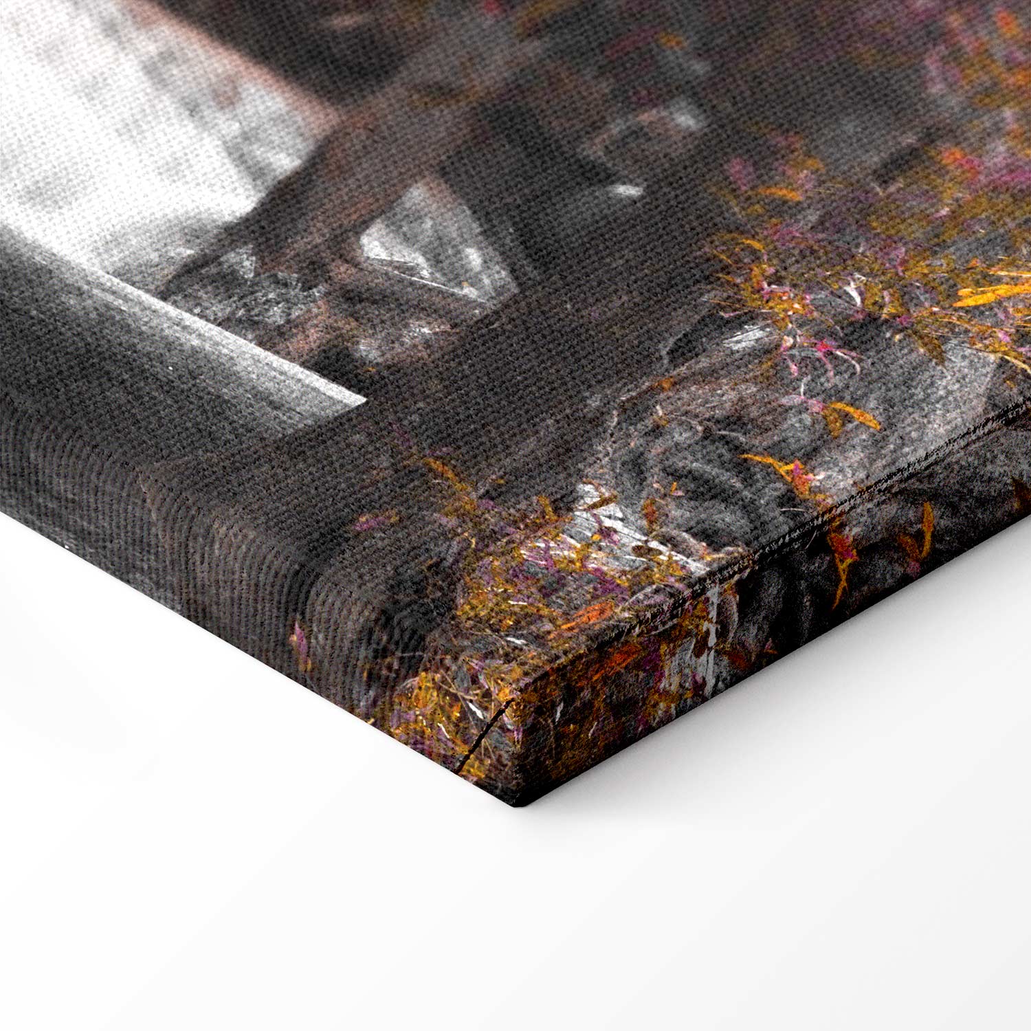 Autumn Buddha Waterfall Zen Canvas Print