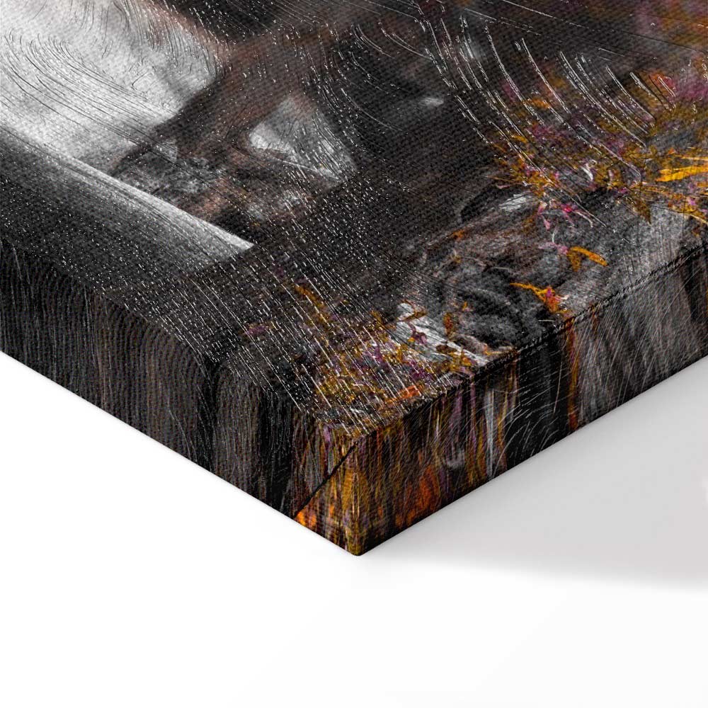 Autumn Buddha Waterfall Zen Canvas Print