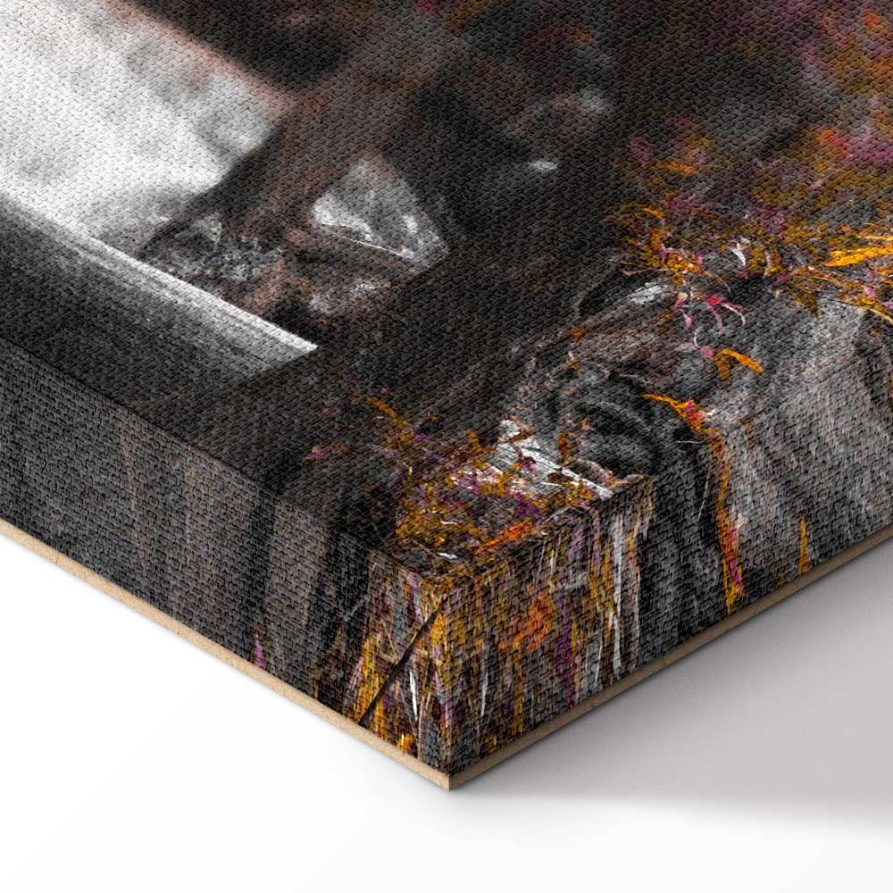 Autumn Buddha Waterfall Zen Canvas Print