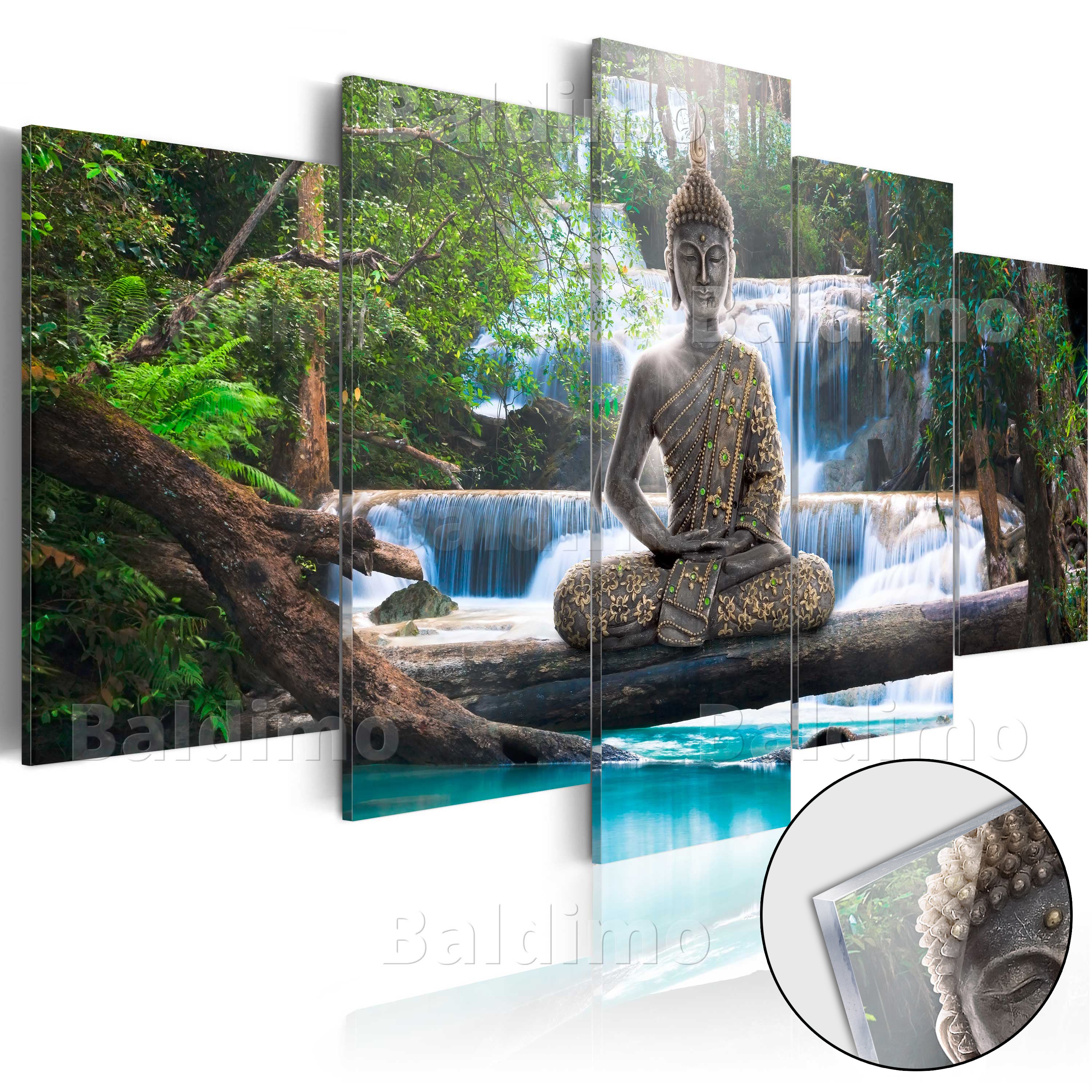 Buddha Waterfall Zen Acrylic Print