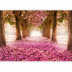Pink Grove Forest Flowers Wall Mural