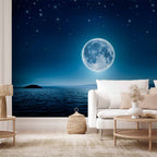 Moonlit Sea Sky Landscape Wall Mural