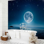 Moonlit Sea Sky Landscape Wall Mural
