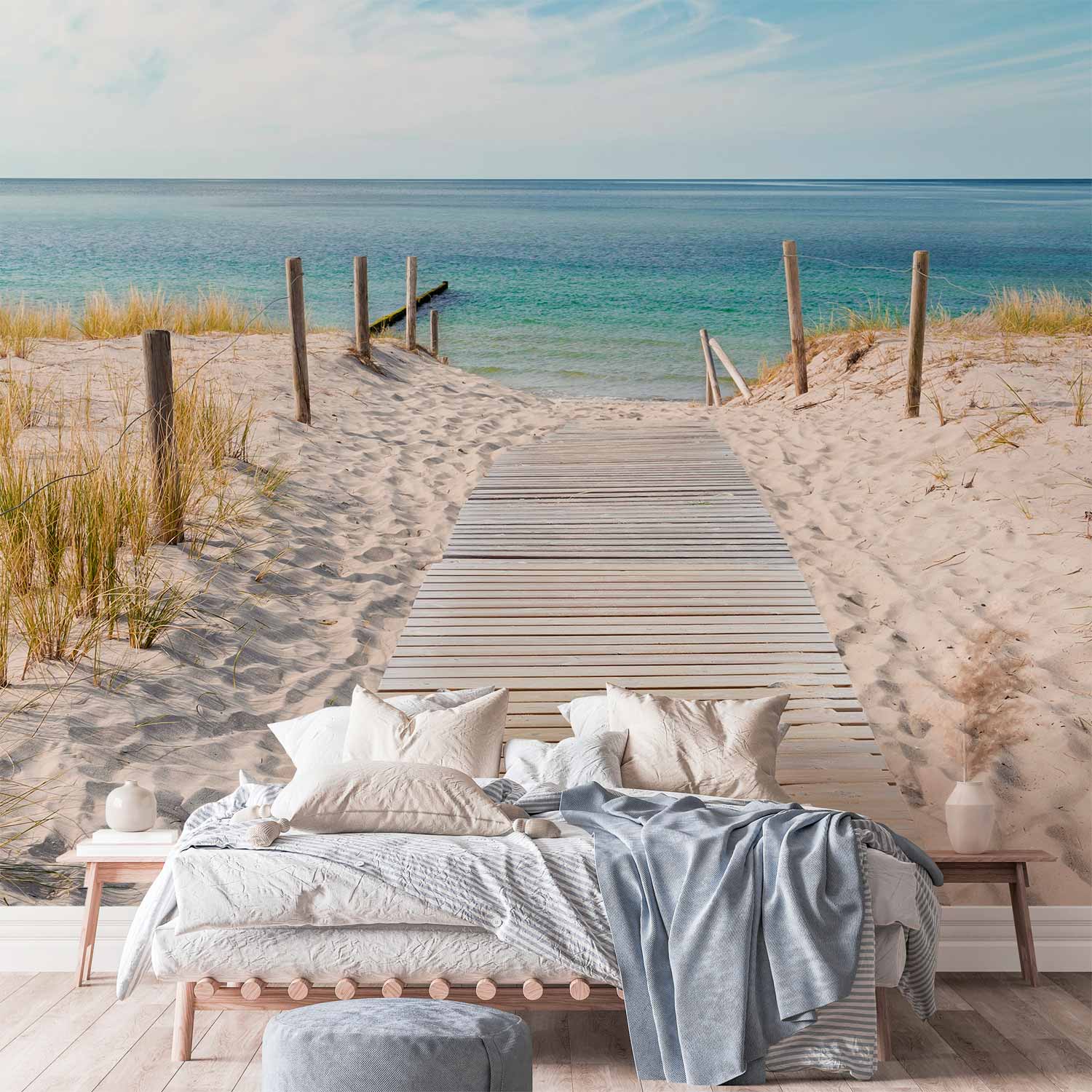 Seaside Holiday Landscape Wall Mural