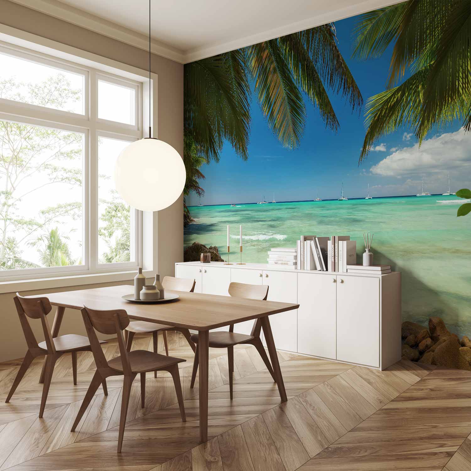 Relaxing Beach Scene Wall Mural