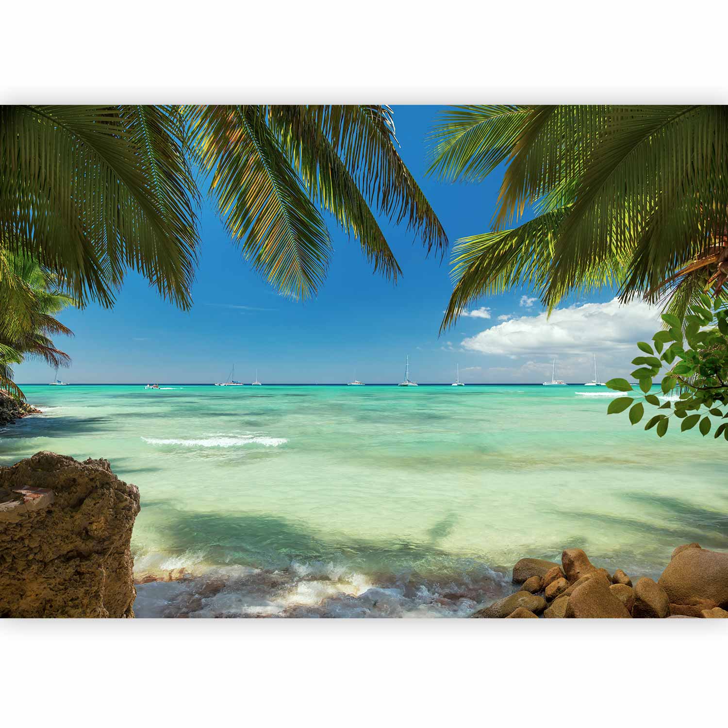 Relaxing Beach Scene Wall Mural