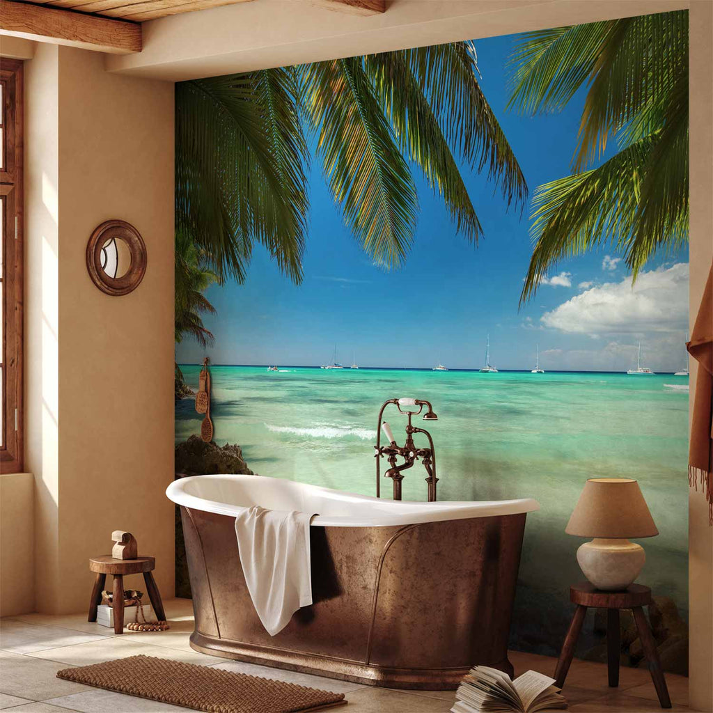 Relaxing Beach Scene Wall Mural