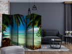 Tropical Beach Photo 5-Panel Room Divider