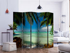 Tropical Beach Photo 5-Panel Room Divider