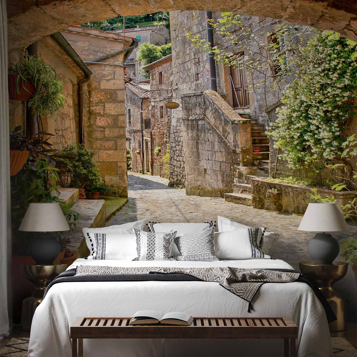Provincial Tuscany Alley Landscape Wall Mural