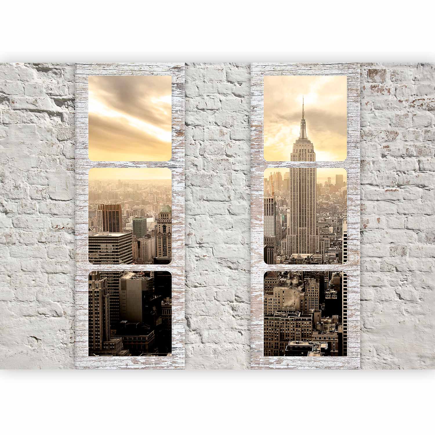 New York Skyline Window View Wall Mural