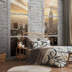 New York Skyline Window View Wall Mural