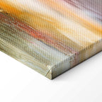 Orange Sea Waves Landscape Canvas Print