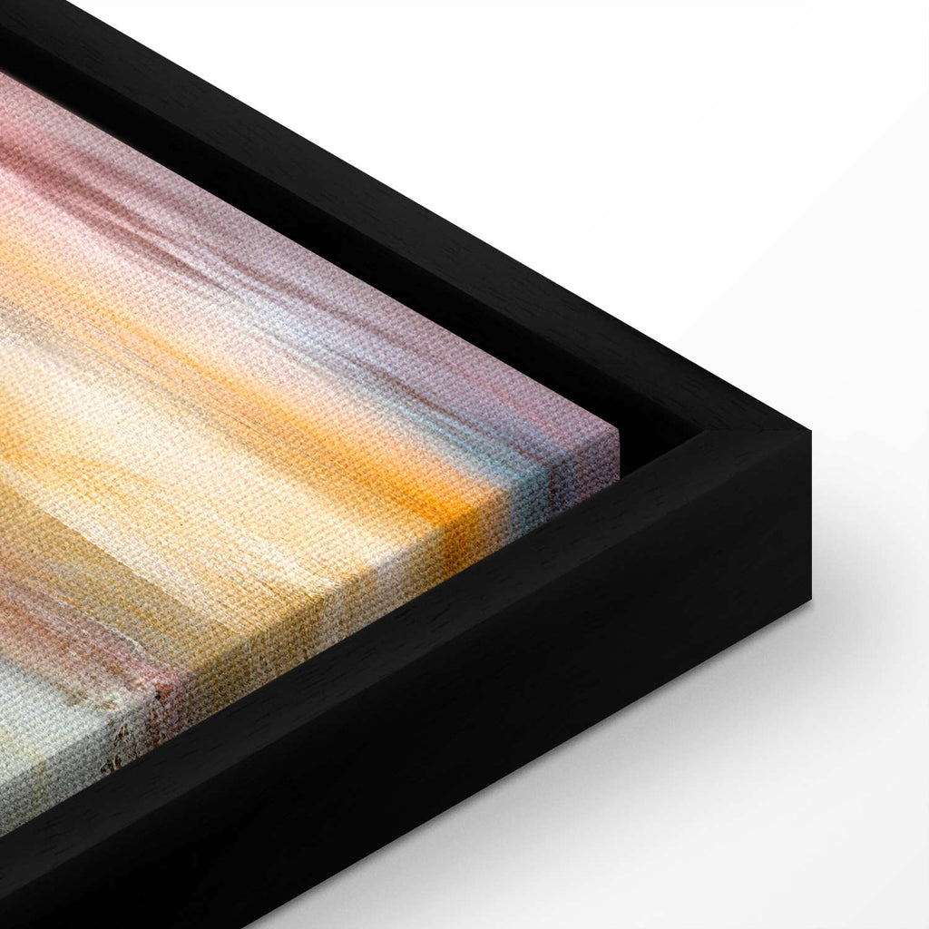 Orange Sea Waves Landscape Canvas Print