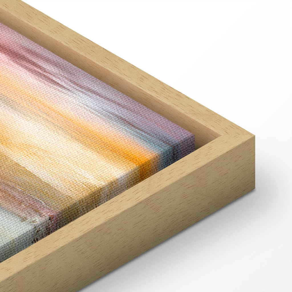 Orange Sea Waves Landscape Canvas Print