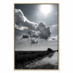 Sun Over Clouds Sky Reflection Canvas Print