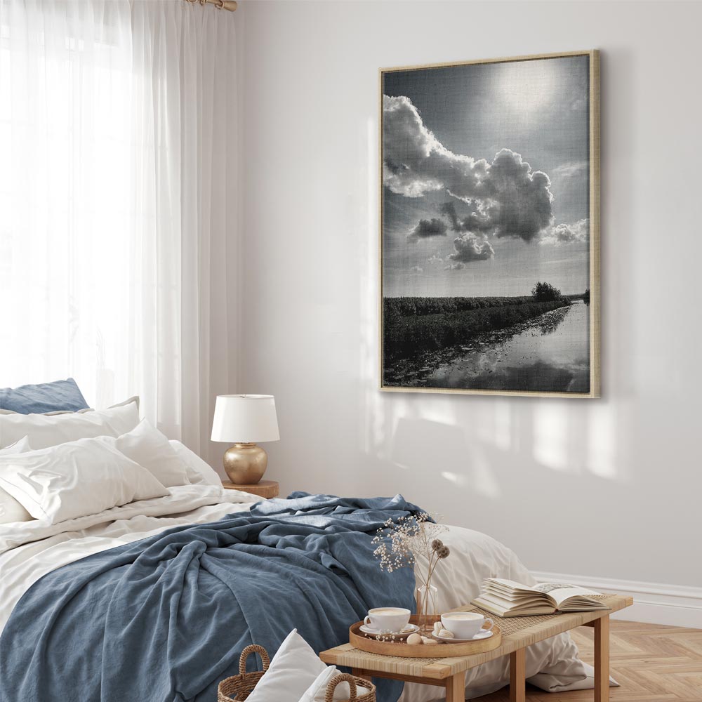 Sun Over Clouds Sky Reflection Canvas Print