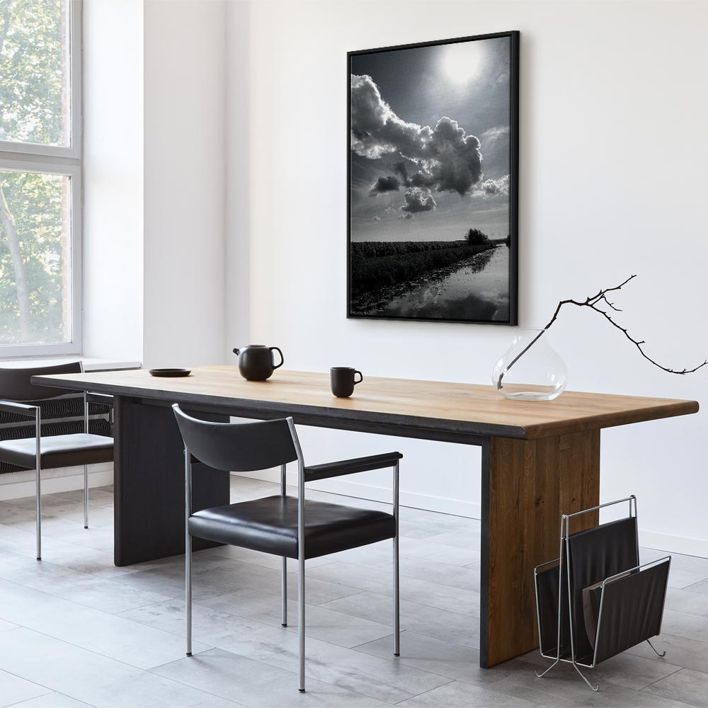 Sun Over Clouds Sky Reflection Canvas Print