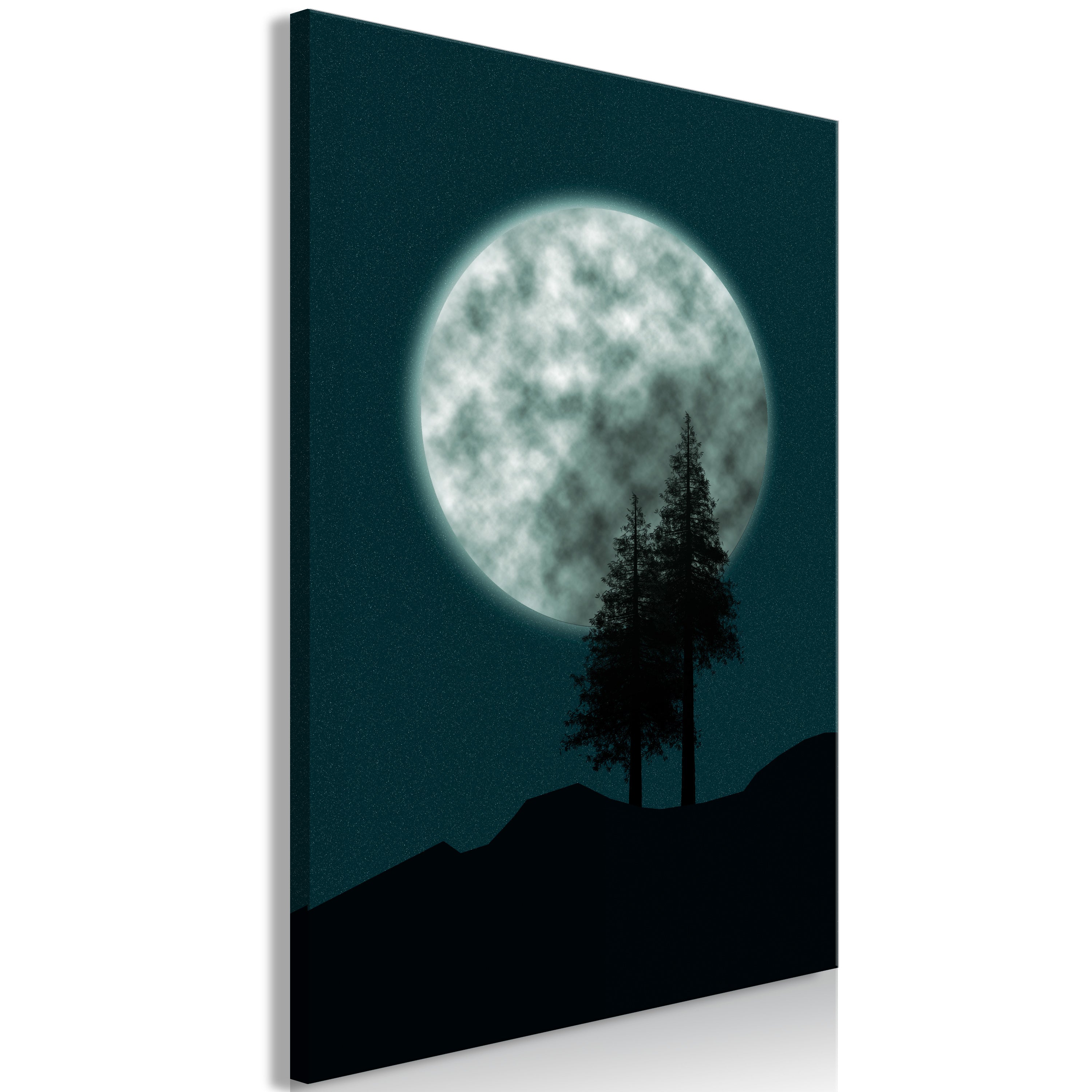 Canvas Print - Beautiful Full Moon Vertical