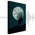Full Moon Night Sky Trees Landscape Canvas Print