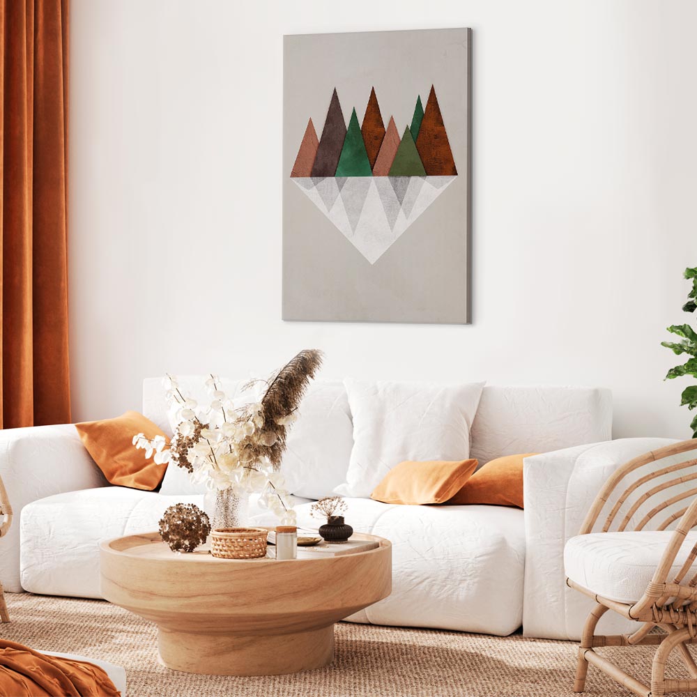 Symmetrical Abstract Geometric Multicolor Canvas Print