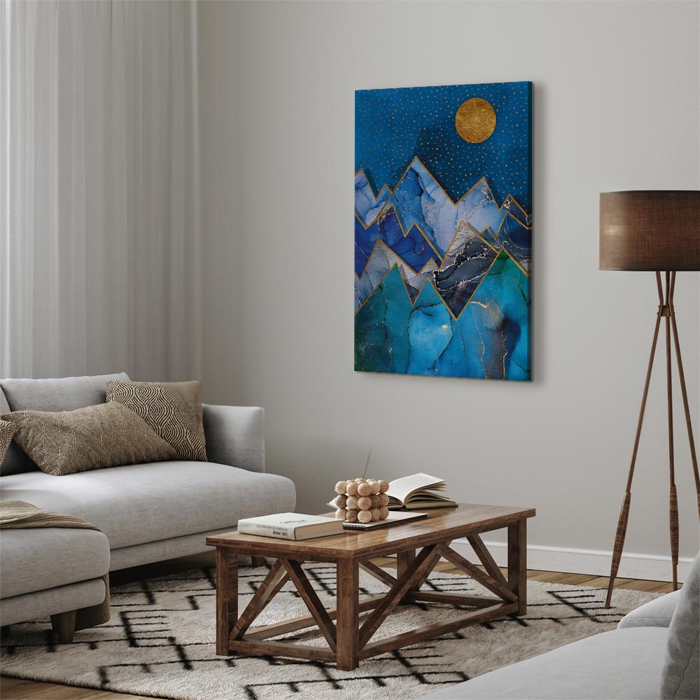 Abstract Geometric Night Canvas Print