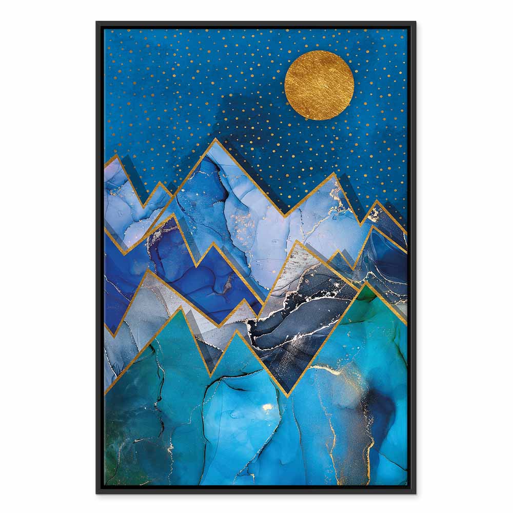 Abstract Geometric Night Canvas Print